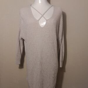 Express Light Tan Knit Sweater Top